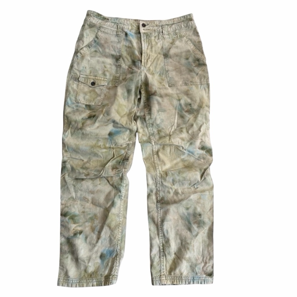 Anthropologie Wanderer Tie Dye Cargo Pants Utility‎ Army Green Size 31